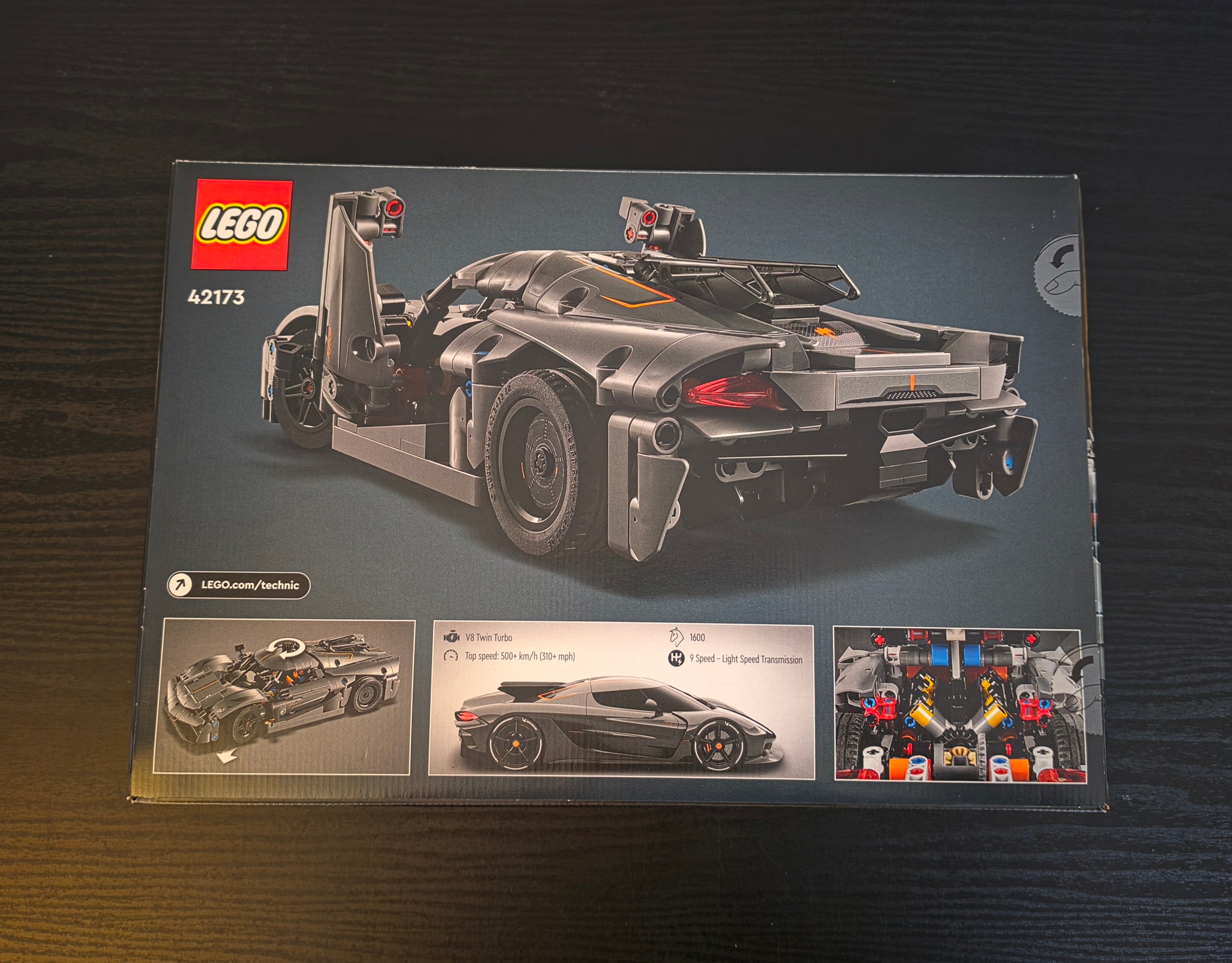 LEGO  Technic Koenigsegg Jesko Absolut Grey Hypercar Set #42173
