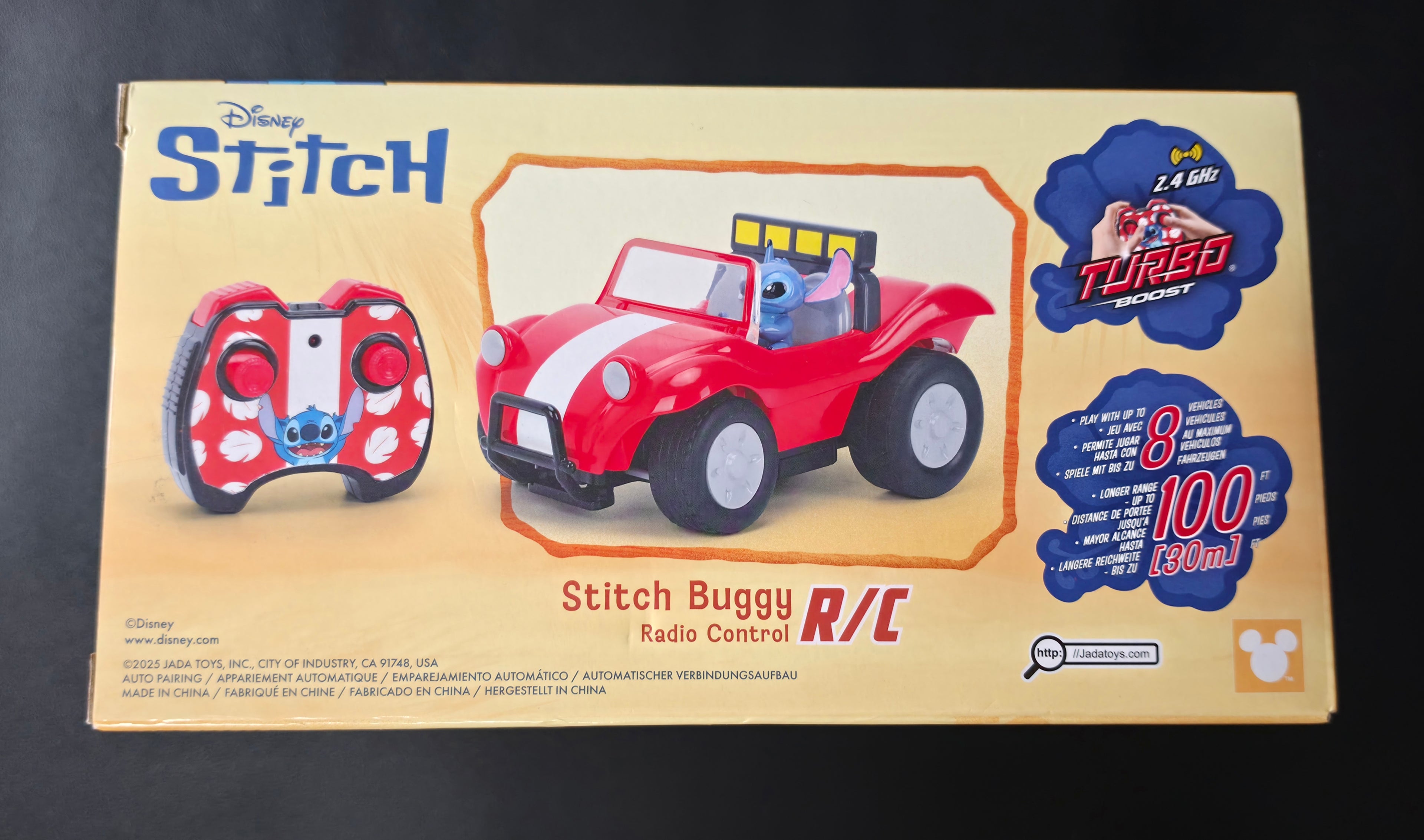 Jada Toys Disney Stitch RC Stitch Buggy (14 cm) - Remote Controlled Car with 2.4 GHz