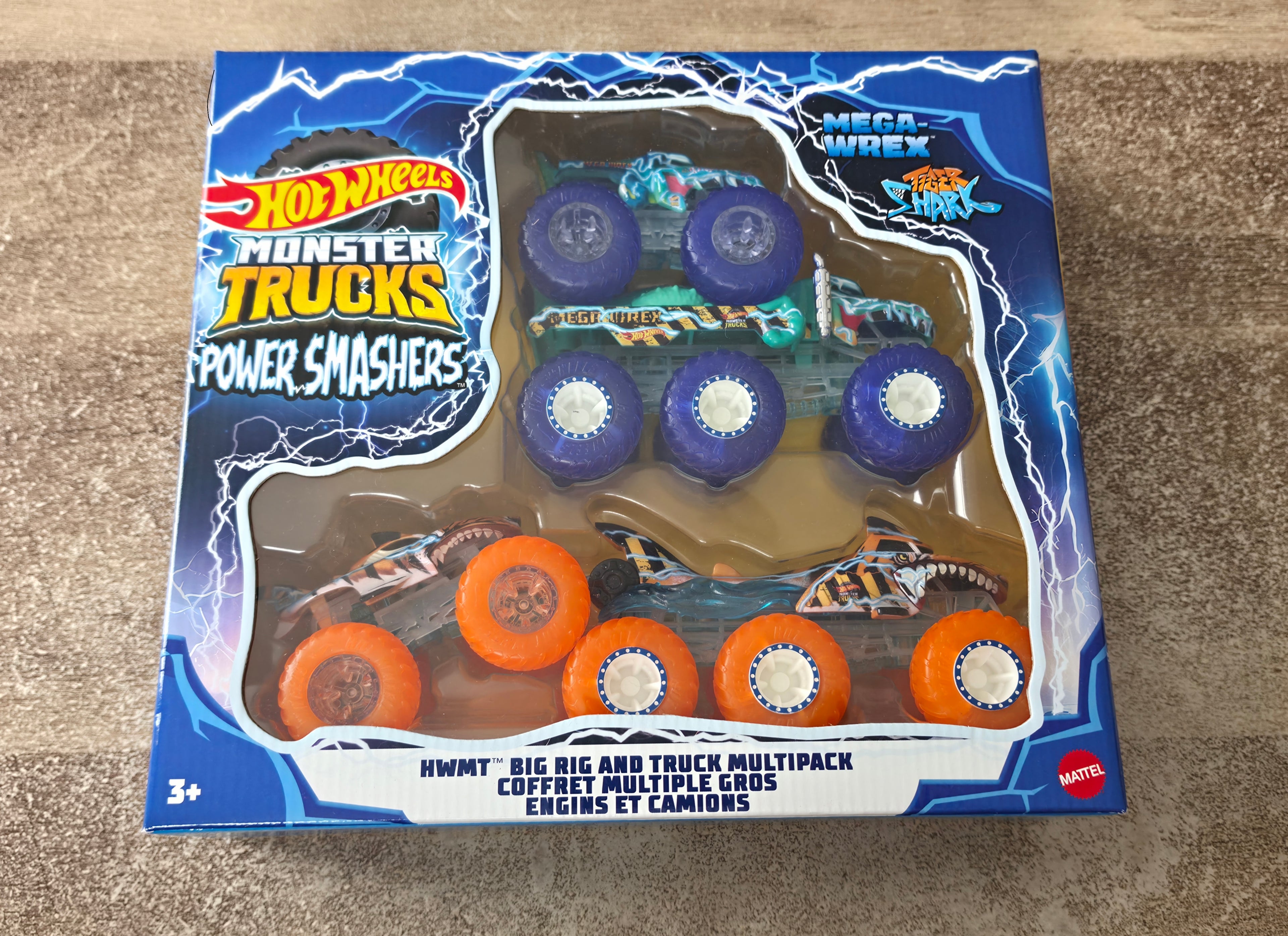 Hot Wheels Monster Trucks 1:64 Power Smashers Trucks Multipack