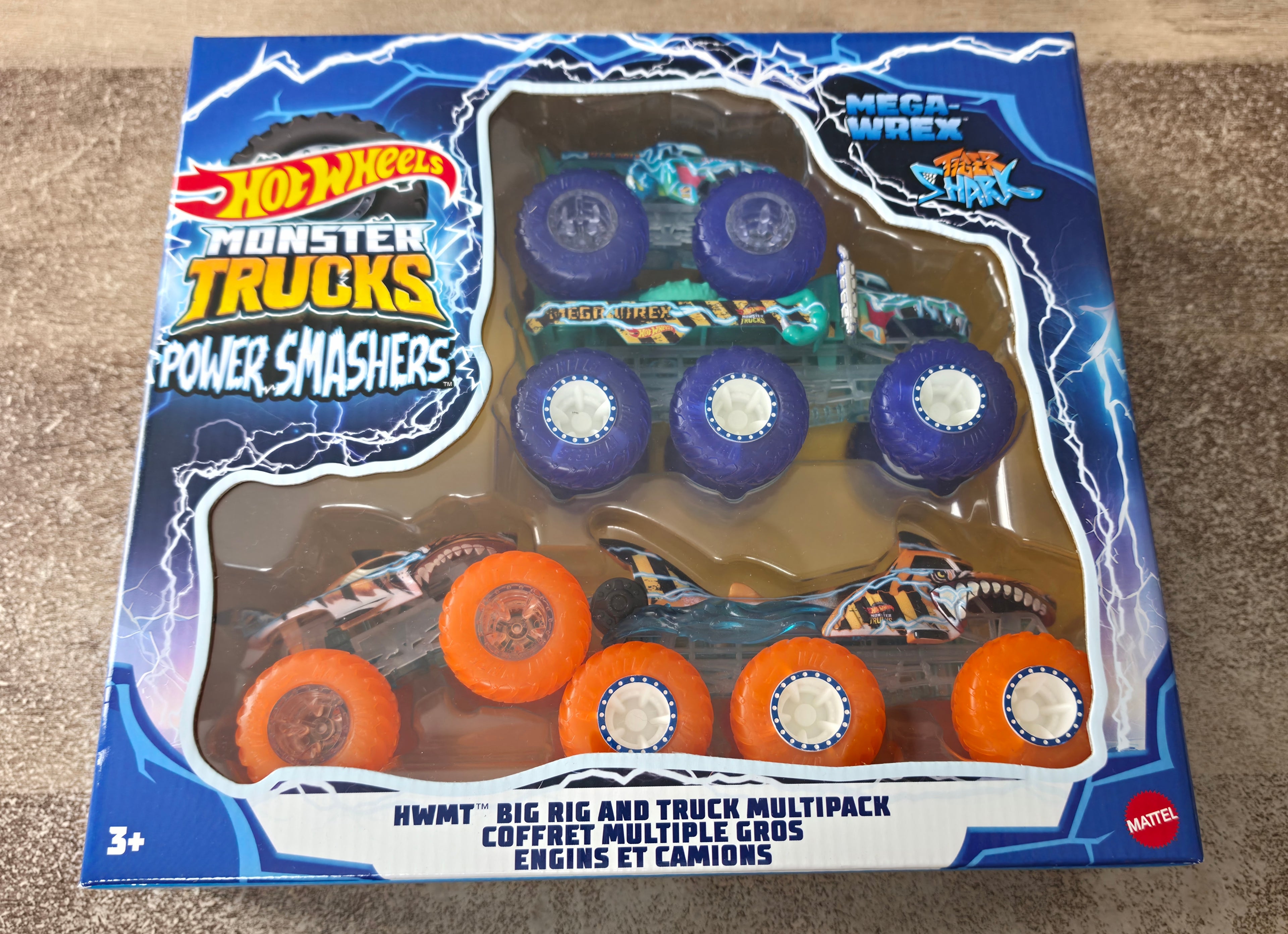 Hot Wheels Monster Trucks 1:64 Power Smashers Trucks Multipack