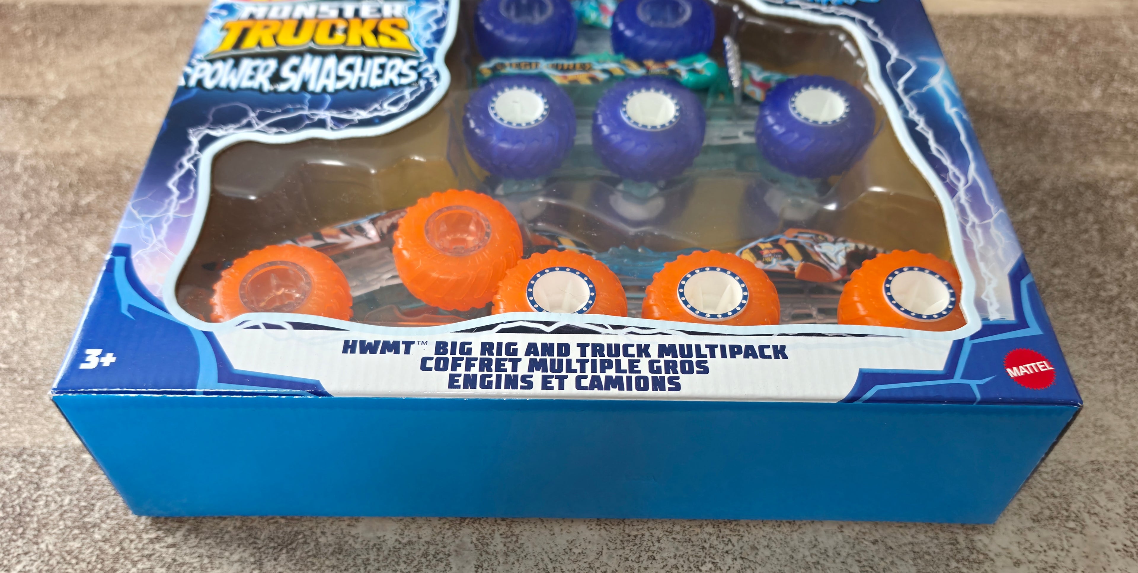Hot Wheels Monster Trucks 1:64 Power Smashers Trucks Multipack
