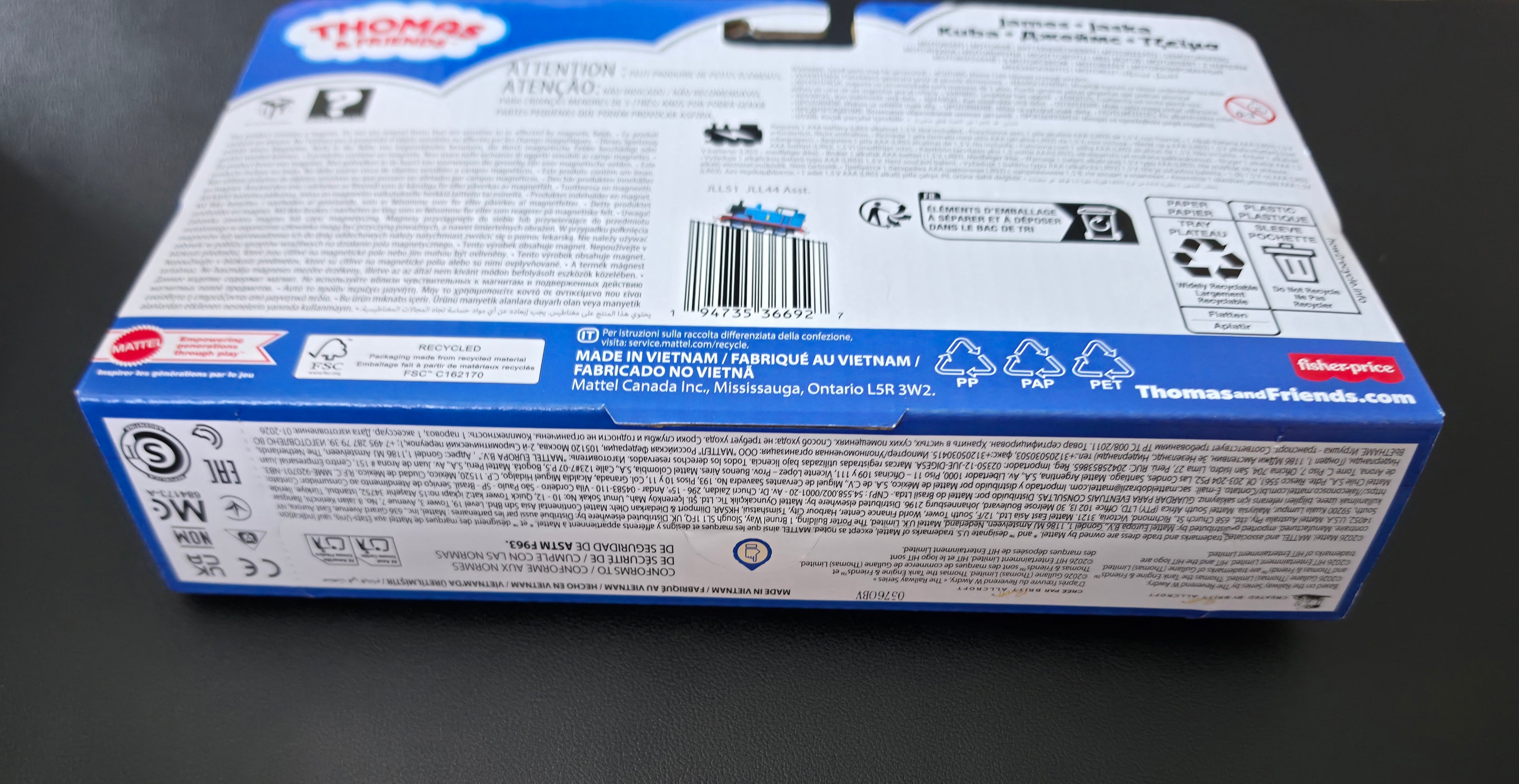 Thomas & Friends Push Along Diecast Train James -  New Nouveau