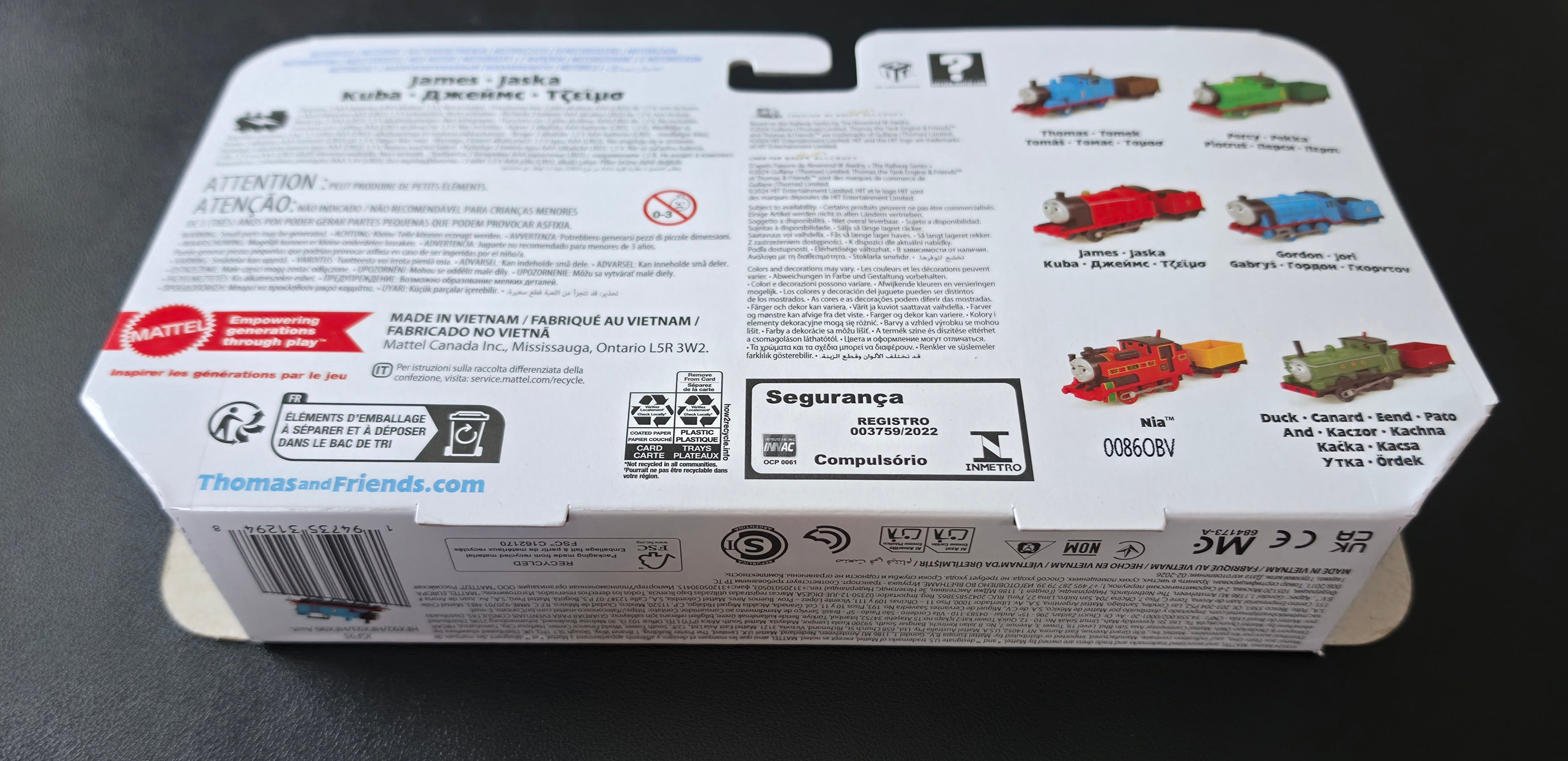 Thomas & Friends Push Along Diecast Train James