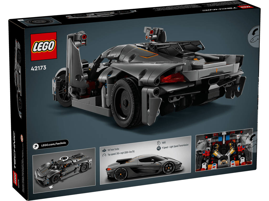 LEGO  Technic Koenigsegg Jesko Absolut Grey Hypercar Set #42173