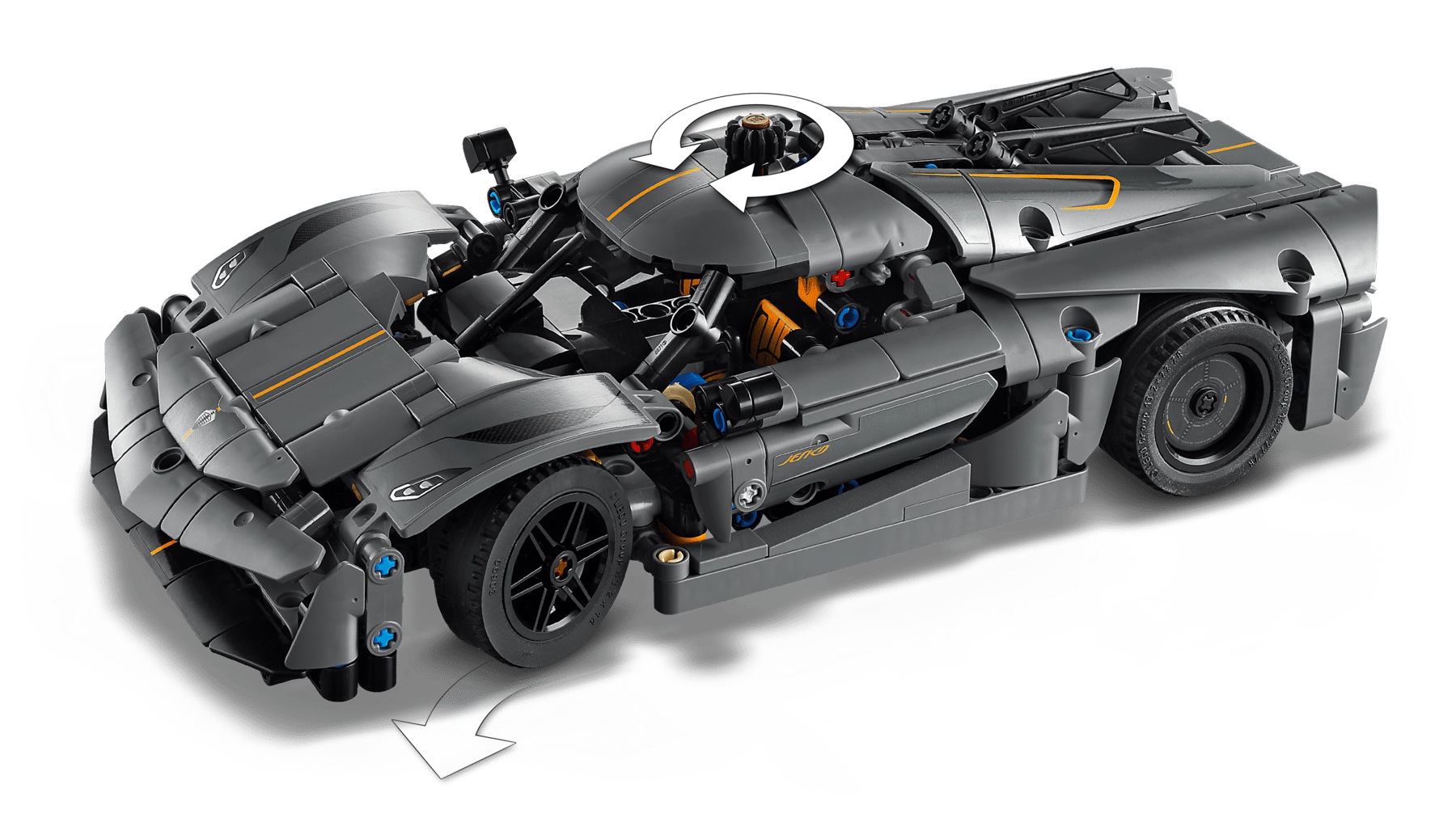LEGO  Technic Koenigsegg Jesko Absolut Grey Hypercar Set #42173