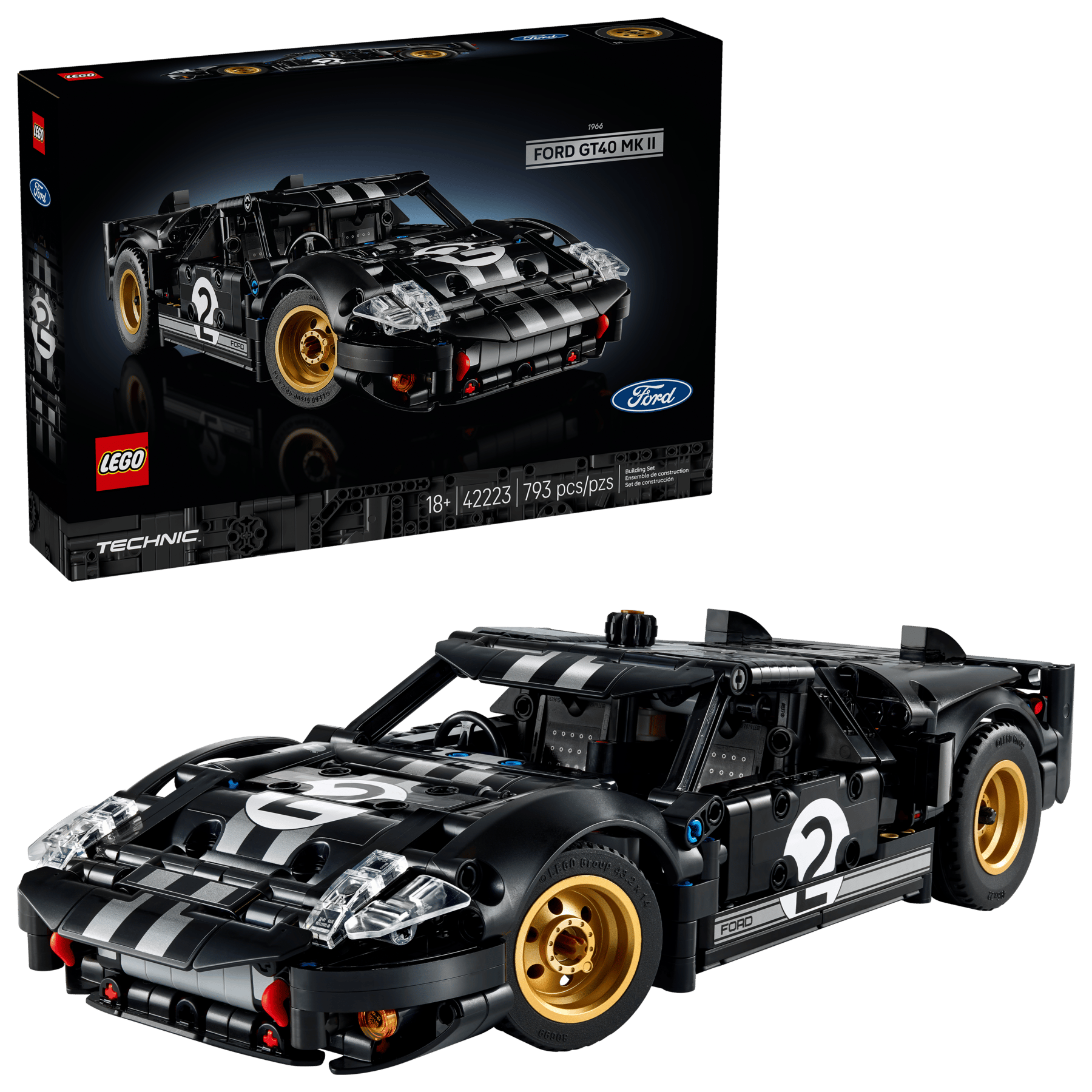 LEGO  Technic 1966 Ford GT40 MKII Race Car Set #42223