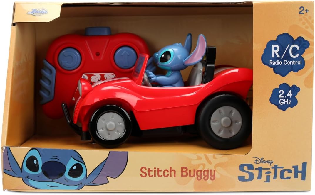 Jada Toys Disney Stitch RC Stitch Buggy (14 cm) - Remote Controlled Car with 2.4 GHz