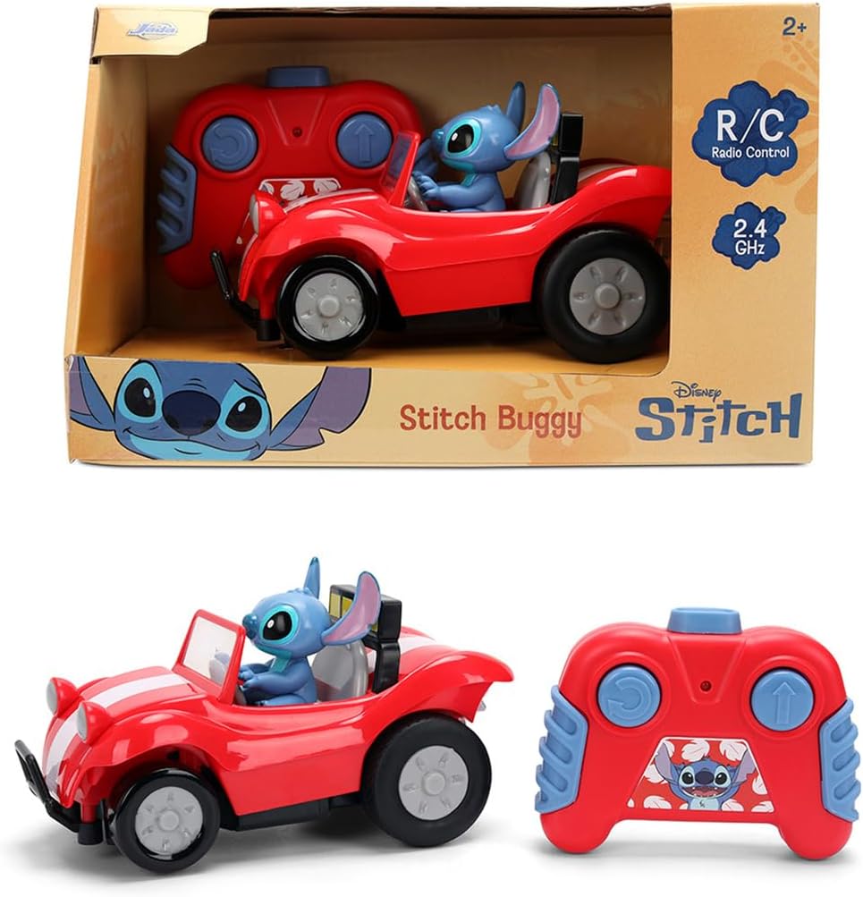 Jada Toys Disney Stitch RC Stitch Buggy (14 cm) - Remote Controlled Car with 2.4 GHz
