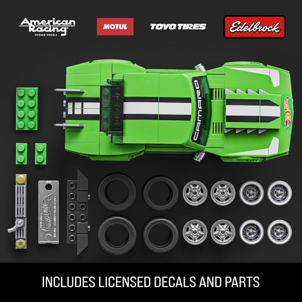 Mattel Brick Shop Hot Wheels Speed Series Building Set, Custom ’68 Camaro with 289 Pieces